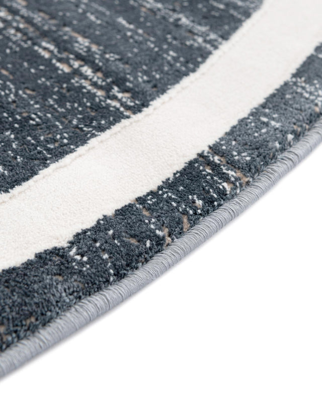 Navy Blue 3' 3 x 3' 3 Jill Zarin Uptown Round Area Rug 70% Polypropylene & 30% Polyester  Contemporary Carpet for Living, Dining, Office, Bedroom for Sale at Rug Engine