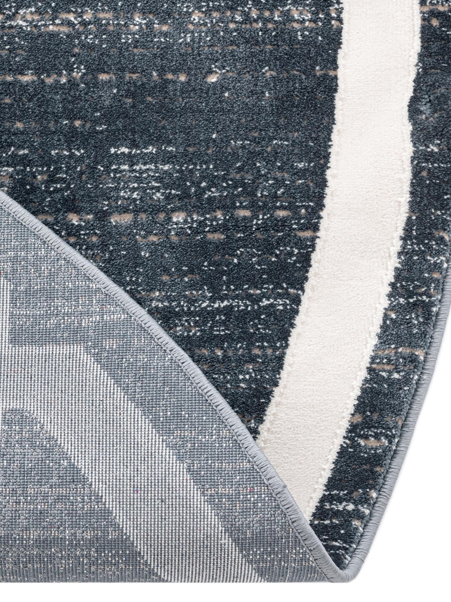 Navy Blue 3' 3 x 3' 3 Jill Zarin Uptown Round Area Rug 70% Polypropylene & 30% Polyester  Contemporary Carpet for Living, Dining, Office, Bedroom for Sale at Rug Engine