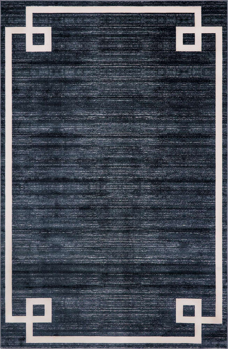 Navy Blue 4' 1 x 6' 1 Jill Zarin Uptown Rectangle Area Rug 70% Polypropylene & 30% Polyester  Contemporary Carpet for Living, Dining, Office, Bedroom for Sale at Rug Engine