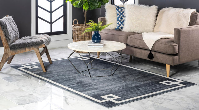 Navy Blue 9' x 12' 2 Jill Zarin Uptown Rectangle Area Rug 70% Polypropylene & 30% Polyester  Contemporary Carpet for Living, Dining, Office, Bedroom for Sale at Rug Engine