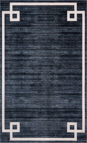 Navy Blue 5' 1 x 8' Jill Zarin Uptown Rectangle Area Rug 70% Polypropylene & 30% Polyester  Contemporary Carpet for Living, Dining, Office, Bedroom for Sale at Rug Engine