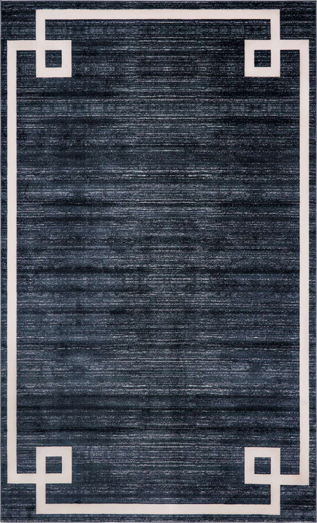 Navy Blue 5' 1 x 8' Jill Zarin Uptown Rectangle Area Rug 70% Polypropylene & 30% Polyester  Contemporary Carpet for Living, Dining, Office, Bedroom for Sale at Rug Engine