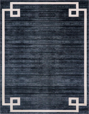 Navy Blue 8' x 10' Jill Zarin Uptown Rectangle Area Rug 70% Polypropylene & 30% Polyester  Contemporary Carpet for Living, Dining, Office, Bedroom for Sale at Rug Engine