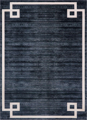 Navy Blue 9' x 12' 2 Jill Zarin Uptown Rectangle Area Rug 70% Polypropylene & 30% Polyester  Contemporary Carpet for Living, Dining, Office, Bedroom for Sale at Rug Engine