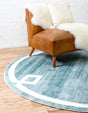 Turquoise 3' 3 x 3' 3 Jill Zarin Uptown Round Area Rug 70% Polypropylene & 30% Polyester  Contemporary Carpet for Living, Dining, Office, Bedroom for Sale at Rug Engine