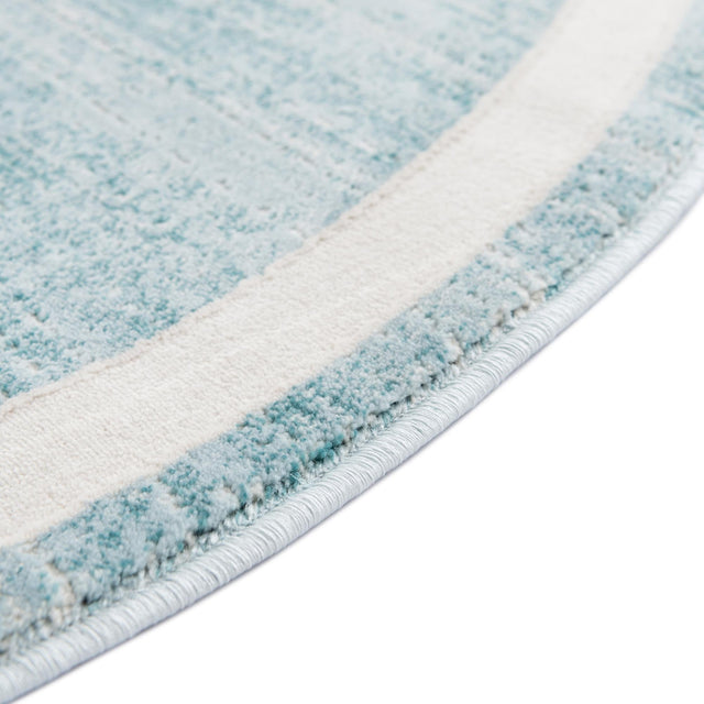 Turquoise 8' x 8' Jill Zarin Uptown Round Area Rug 70% Polypropylene & 30% Polyester  Contemporary Carpet for Living, Dining, Office, Bedroom for Sale at Rug Engine