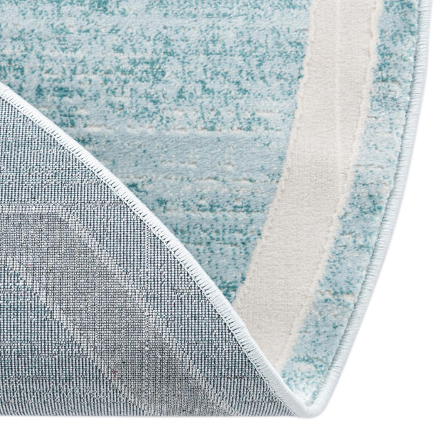 Turquoise 5' 3 x 5' 3 Jill Zarin Uptown Round Area Rug 70% Polypropylene & 30% Polyester  Contemporary Carpet for Living, Dining, Office, Bedroom for Sale at Rug Engine