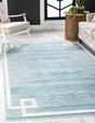 Turquoise 5' 1 x 8' Jill Zarin Uptown Rectangle Area Rug 70% Polypropylene & 30% Polyester  Contemporary Carpet for Living, Dining, Office, Bedroom for Sale at Rug Engine