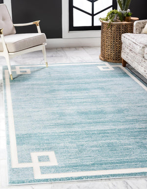 Turquoise 9' x 12' 2 Jill Zarin Uptown Rectangle Area Rug 70% Polypropylene & 30% Polyester  Contemporary Carpet for Living, Dining, Office, Bedroom for Sale at Rug Engine
