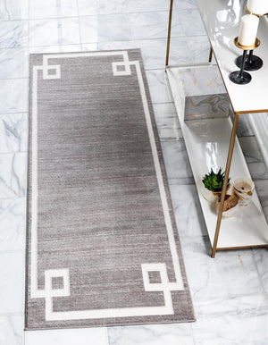 Gray 2' 2 x 6' 1 Jill Zarin Uptown Runner Area Rug 70% Polypropylene & 30% Polyester  Contemporary Carpet for Living, Dining, Office, Bedroom for Sale at Rug Engine