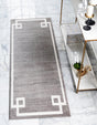 Gray 2' 2 x 6' 1 Jill Zarin Uptown Runner Area Rug 70% Polypropylene & 30% Polyester  Contemporary Carpet for Living, Dining, Office, Bedroom for Sale at Rug Engine
