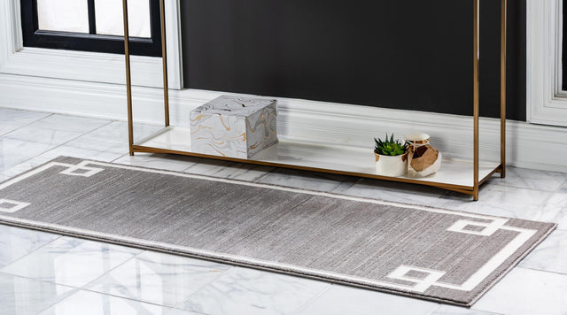 Gray 2' 7 x 13' 11 Jill Zarin Uptown Runner Area Rug 70% Polypropylene & 30% Polyester  Contemporary Carpet for Living, Dining, Office, Bedroom for Sale at Rug Engine