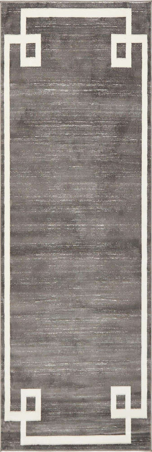 Gray 2' 2 x 6' 1 Jill Zarin Uptown Runner Area Rug 70% Polypropylene & 30% Polyester  Contemporary Carpet for Living, Dining, Office, Bedroom for Sale at Rug Engine