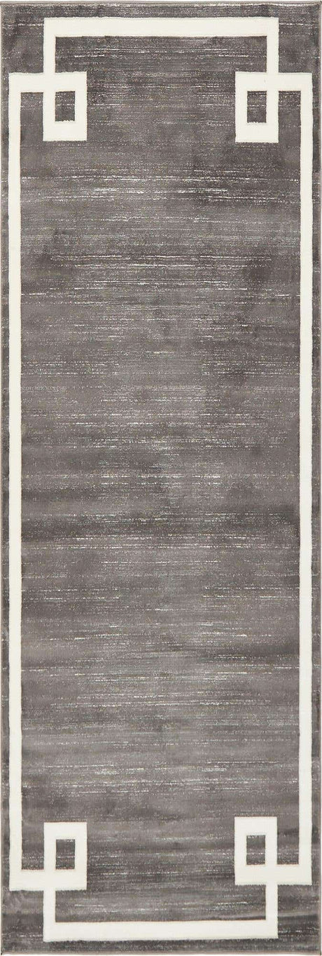 Gray 2' 2 x 6' 1 Jill Zarin Uptown Runner Area Rug 70% Polypropylene & 30% Polyester  Contemporary Carpet for Living, Dining, Office, Bedroom for Sale at Rug Engine
