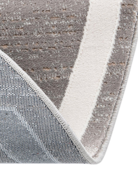 Gray 5' 3 x 5' 3 Jill Zarin Uptown Round Area Rug 70% Polypropylene & 30% Polyester  Contemporary Carpet for Living, Dining, Office, Bedroom for Sale at Rug Engine