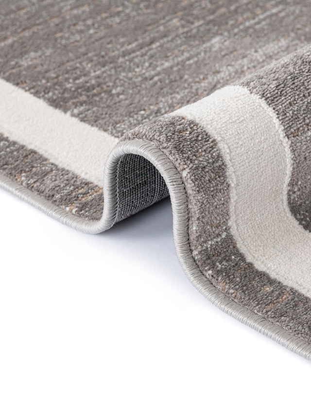 Gray 5' 3 x 5' 3 Jill Zarin Uptown Round Area Rug 70% Polypropylene & 30% Polyester  Contemporary Carpet for Living, Dining, Office, Bedroom for Sale at Rug Engine