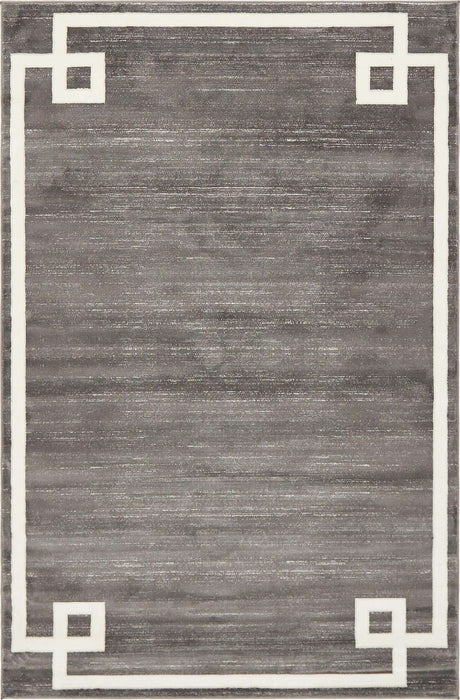 Gray 4' 1 x 6' 1 Jill Zarin Uptown Rectangle Area Rug 70% Polypropylene & 30% Polyester  Contemporary Carpet for Living, Dining, Office, Bedroom for Sale at Rug Engine