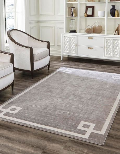 Gray 5' 1 x 8' Jill Zarin Uptown Rectangle Area Rug 70% Polypropylene & 30% Polyester  Contemporary Carpet for Living, Dining, Office, Bedroom for Sale at Rug Engine