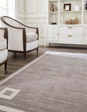 Gray 4' 1 x 6' 1 Jill Zarin Uptown Rectangle Area Rug 70% Polypropylene & 30% Polyester  Contemporary Carpet for Living, Dining, Office, Bedroom for Sale at Rug Engine