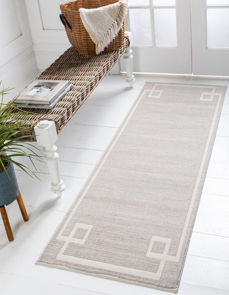 Beige 2' 7 x 8' Jill Zarin Uptown Runner Area Rug 70% Polypropylene & 30% Polyester  Contemporary Carpet for Living, Dining, Office, Bedroom for Sale at Rug Engine