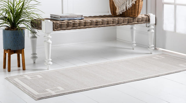 Beige 2' 2 x 6' 1 Jill Zarin Uptown Runner Area Rug 70% Polypropylene & 30% Polyester  Contemporary Carpet for Living, Dining, Office, Bedroom for Sale at Rug Engine