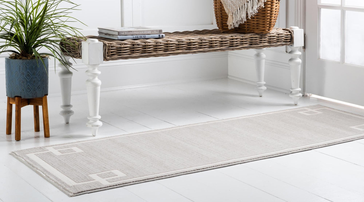 Beige 2' 7 x 8' Jill Zarin Uptown Runner Area Rug 70% Polypropylene & 30% Polyester  Contemporary Carpet for Living, Dining, Office, Bedroom for Sale at Rug Engine