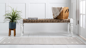 Beige 2' 2 x 6' 1 Jill Zarin Uptown Runner Area Rug 70% Polypropylene & 30% Polyester  Contemporary Carpet for Living, Dining, Office, Bedroom for Sale at Rug Engine