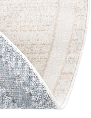 Beige 8' x 8' Jill Zarin Uptown Round Area Rug 70% Polypropylene & 30% Polyester  Contemporary Carpet for Living, Dining, Office, Bedroom for Sale at Rug Engine