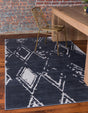Navy Blue 4' x 6' Jill Zarin Uptown Rectangle Area Rug 70% Polypropylene & 30% Polyester  Contemporary Carpet for Living, Dining, Office, Bedroom for Sale at Rug Engine