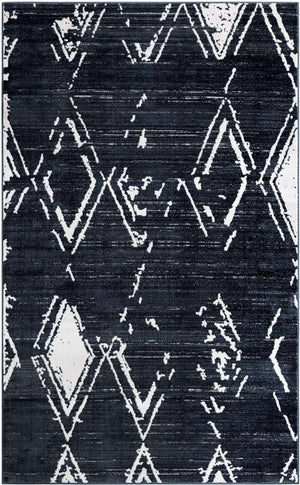 Navy Blue 5' 1 x 8' Jill Zarin Uptown Rectangle Area Rug 70% Polypropylene & 30% Polyester  Contemporary Carpet for Living, Dining, Office, Bedroom for Sale at Rug Engine