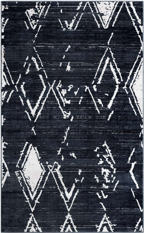 Navy Blue 5' 1 x 8' Jill Zarin Uptown Rectangle Area Rug 70% Polypropylene & 30% Polyester  Contemporary Carpet for Living, Dining, Office, Bedroom for Sale at Rug Engine