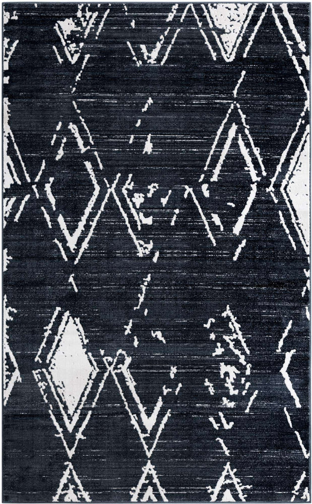 Navy Blue 5' 1 x 8' Jill Zarin Uptown Rectangle Area Rug 70% Polypropylene & 30% Polyester  Contemporary Carpet for Living, Dining, Office, Bedroom for Sale at Rug Engine