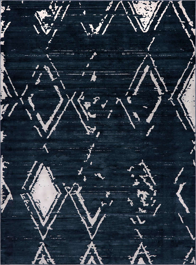 Navy Blue 9' x 12' 2 Jill Zarin Uptown Rectangle Area Rug 70% Polypropylene & 30% Polyester  Contemporary Carpet for Living, Dining, Office, Bedroom for Sale at Rug Engine