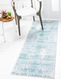Turquoise 2' 7 x 13' 11 Jill Zarin Uptown Runner Area Rug 70% Polypropylene & 30% Polyester  Contemporary Carpet for Living, Dining, Office, Bedroom for Sale at Rug Engine