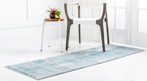 Turquoise 2' 2 x 6' 1 Jill Zarin Uptown Runner Area Rug 70% Polypropylene & 30% Polyester  Contemporary Carpet for Living, Dining, Office, Bedroom for Sale at Rug Engine