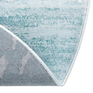 Turquoise 8' x 8' Jill Zarin Uptown Round Area Rug 70% Polypropylene & 30% Polyester  Contemporary Carpet for Living, Dining, Office, Bedroom for Sale at Rug Engine