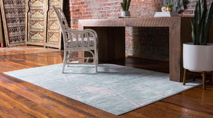 Turquoise 5' 1 x 8' Jill Zarin Uptown Rectangle Area Rug 70% Polypropylene & 30% Polyester  Contemporary Carpet for Living, Dining, Office, Bedroom for Sale at Rug Engine