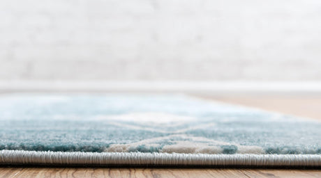 Turquoise 5' 1 x 8' Jill Zarin Uptown Rectangle Area Rug 70% Polypropylene & 30% Polyester  Contemporary Carpet for Living, Dining, Office, Bedroom for Sale at Rug Engine