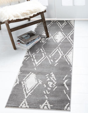 Gray 2' 7 x 8' Jill Zarin Uptown Runner Area Rug 70% Polypropylene & 30% Polyester  Contemporary Carpet for Living, Dining, Office, Bedroom for Sale at Rug Engine