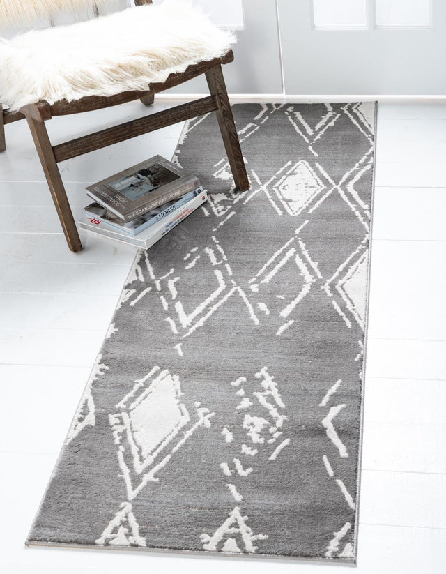 Gray 2' 7 x 8' Jill Zarin Uptown Runner Area Rug 70% Polypropylene & 30% Polyester  Contemporary Carpet for Living, Dining, Office, Bedroom for Sale at Rug Engine