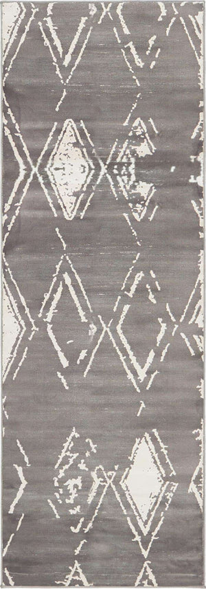 Gray 2' 2 x 6' 1 Jill Zarin Uptown Runner Area Rug 70% Polypropylene & 30% Polyester  Contemporary Carpet for Living, Dining, Office, Bedroom for Sale at Rug Engine