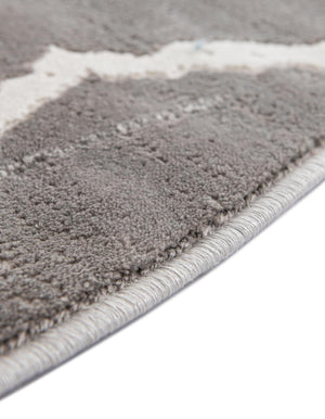 Gray 8' x 8' Jill Zarin Uptown Round Area Rug 70% Polypropylene & 30% Polyester  Contemporary Carpet for Living, Dining, Office, Bedroom for Sale at Rug Engine