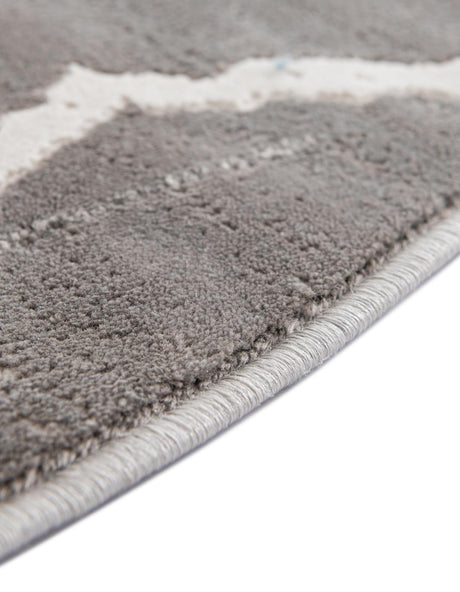 Gray 8' x 8' Jill Zarin Uptown Round Area Rug 70% Polypropylene & 30% Polyester  Contemporary Carpet for Living, Dining, Office, Bedroom for Sale at Rug Engine