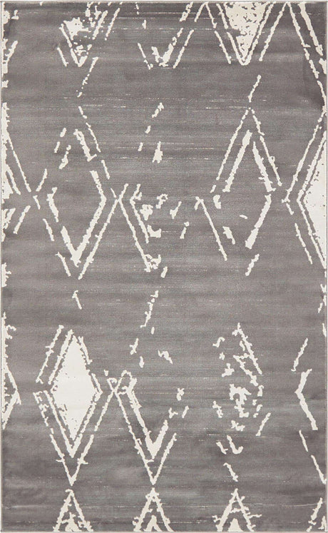 Gray 5' 1 x 8' Jill Zarin Uptown Rectangle Area Rug 70% Polypropylene & 30% Polyester  Contemporary Carpet for Living, Dining, Office, Bedroom for Sale at Rug Engine