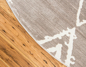 Light Brown 8' x 8' Jill Zarin Uptown Round Area Rug 70% Polypropylene & 30% Polyester  Contemporary Carpet for Living, Dining, Office, Bedroom for Sale at Rug Engine