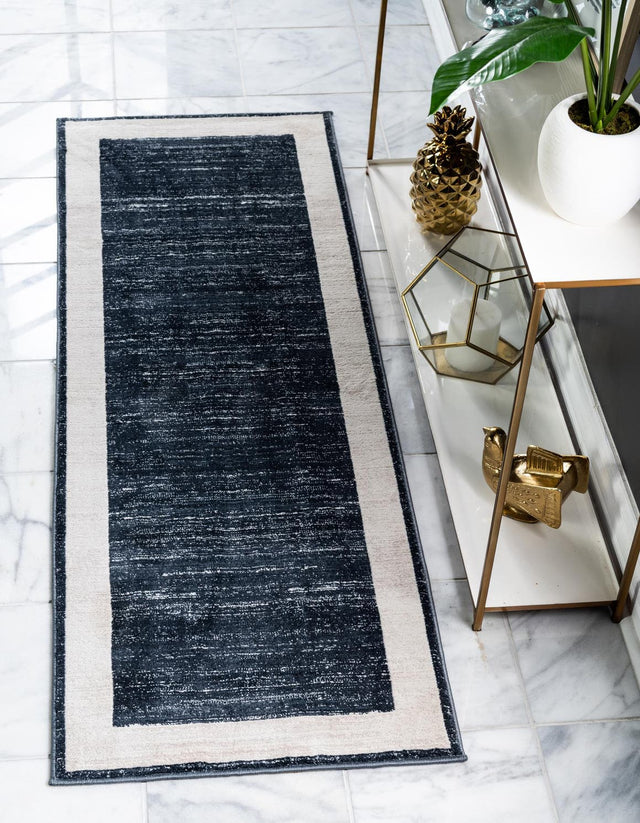 Navy Blue 2' 7 x 8' Jill Zarin Uptown Runner Area Rug 70% Polypropylene & 30% Polyester  Contemporary Carpet for Living, Dining, Office, Bedroom for Sale at Rug Engine