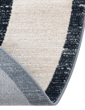 Navy Blue 3' 3 x 3' 3 Jill Zarin Uptown Round Area Rug 70% Polypropylene & 30% Polyester  Contemporary Carpet for Living, Dining, Office, Bedroom for Sale at Rug Engine