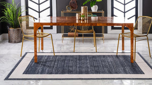 Navy Blue 5' 1 x 8' Jill Zarin Uptown Rectangle Area Rug 70% Polypropylene & 30% Polyester  Contemporary Carpet for Living, Dining, Office, Bedroom for Sale at Rug Engine