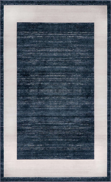 Navy Blue 5' 1 x 8' Jill Zarin Uptown Rectangle Area Rug 70% Polypropylene & 30% Polyester  Contemporary Carpet for Living, Dining, Office, Bedroom for Sale at Rug Engine