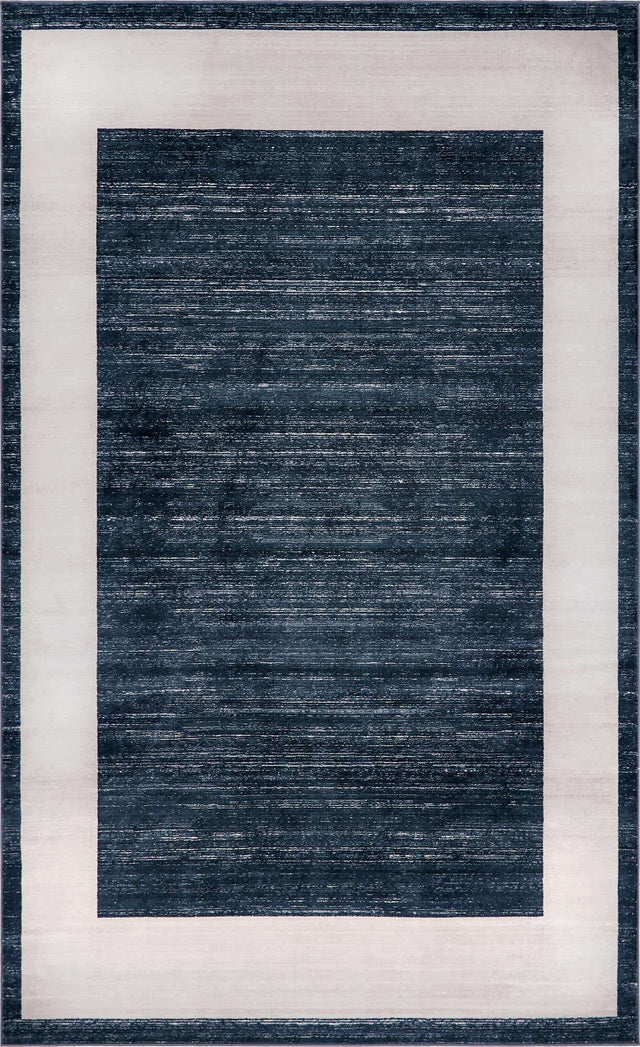 Navy Blue 5' 1 x 8' Jill Zarin Uptown Rectangle Area Rug 70% Polypropylene & 30% Polyester  Contemporary Carpet for Living, Dining, Office, Bedroom for Sale at Rug Engine